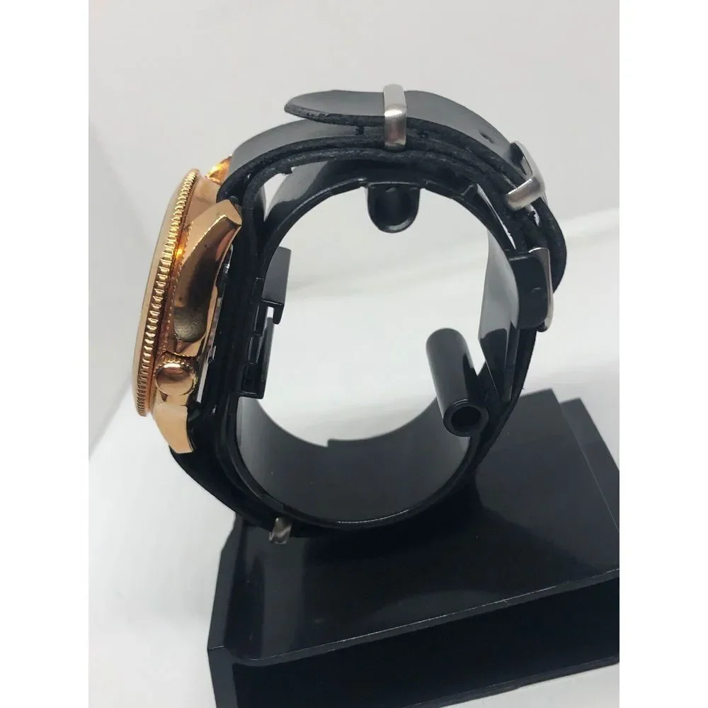 Fossil AM4511 Women's Black Leather Analog Dial Quartz Genuine Wrist Watch RK382